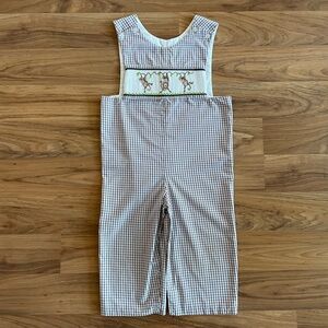 Boys Castles & Crowns smocked longall overalls 2T
